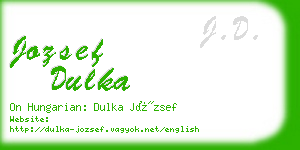 jozsef dulka business card